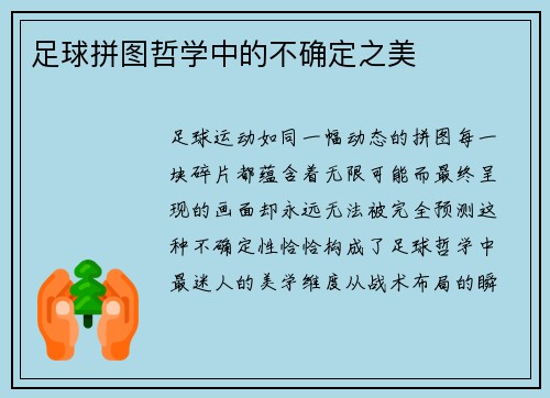 足球拼图哲学中的不确定之美
